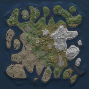 Thumbnail Rust Map: Procedural Map, Size: 3950, Seed: 1289313094, 17 Monuments