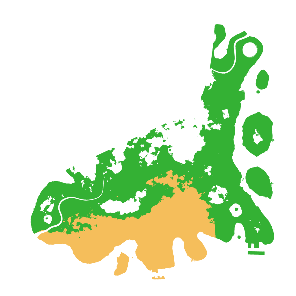Biome Rust Map: Procedural Map, Size: 3550, Seed: 196657