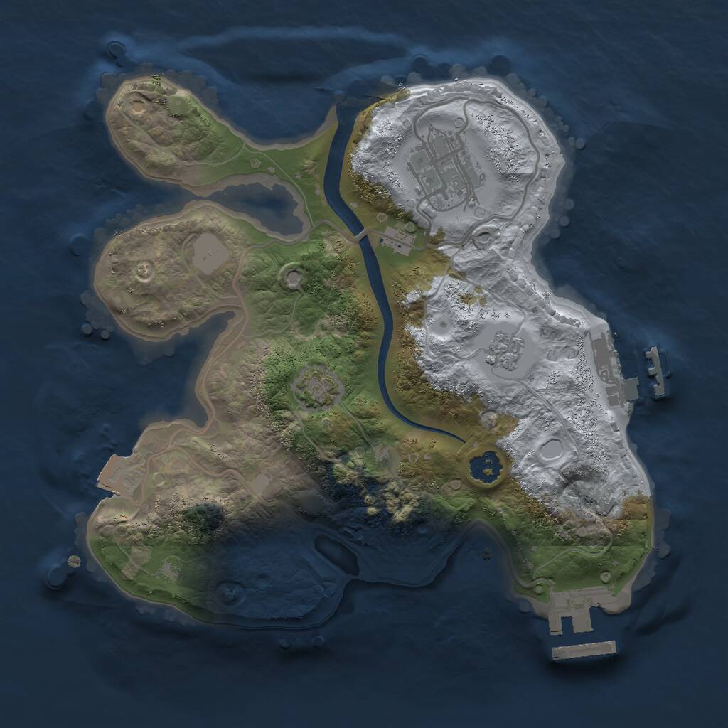 Rust Map: Procedural Map, Size: 2300, Seed: 678, 6 Monuments