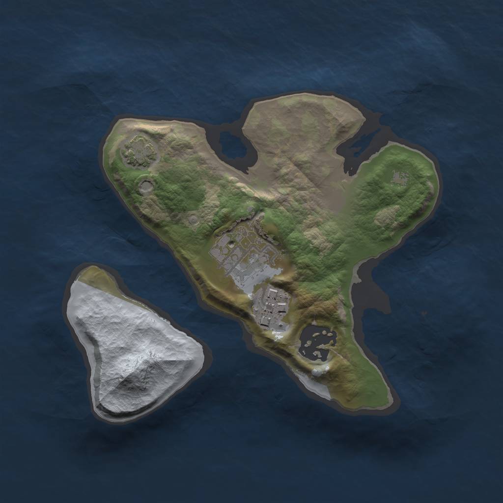 Rust Map: Barren, Size: 2000, Seed: 2311, 6 Monuments
