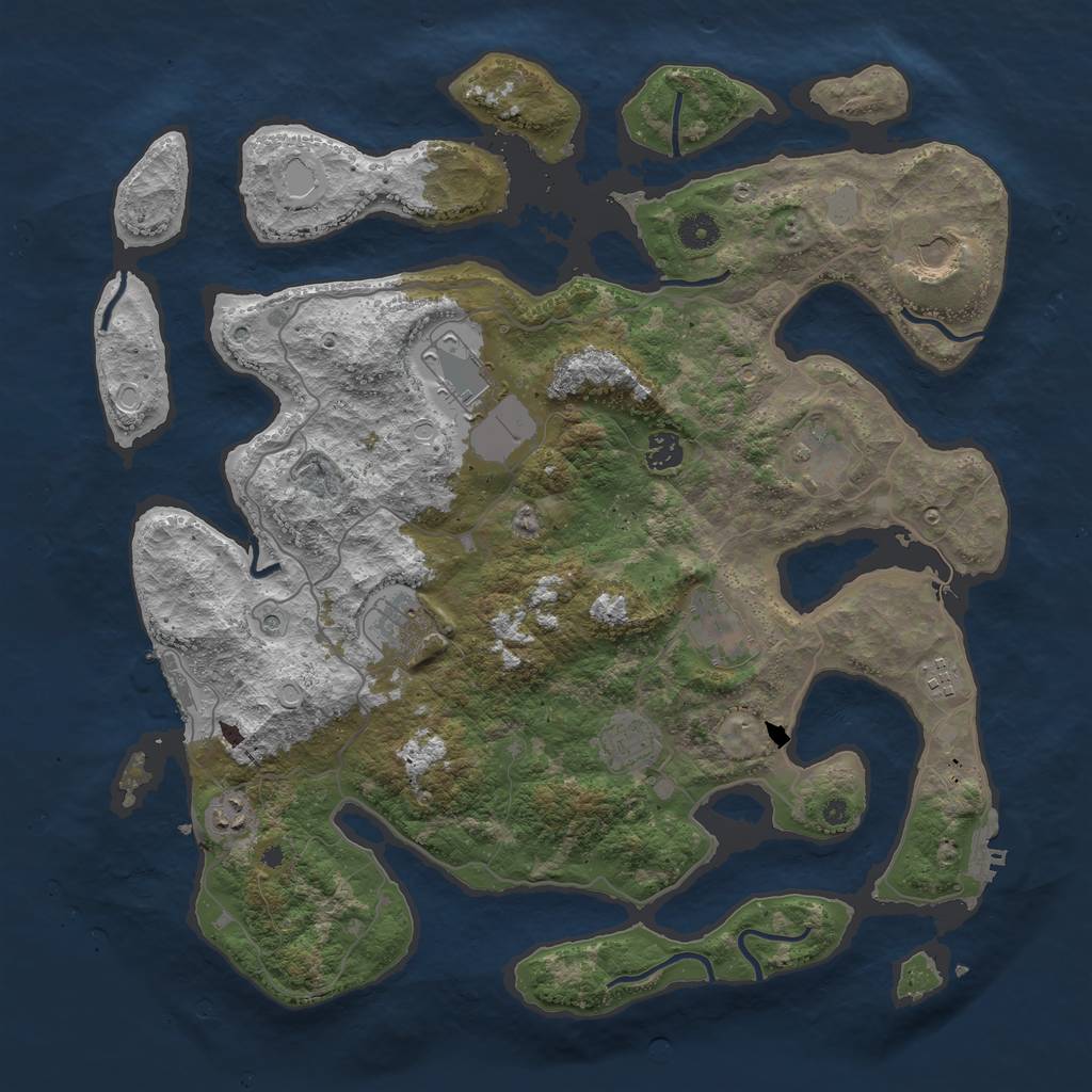 Rust Map: Procedural Map, Size: 4250, Seed: 2429220, 17 Monuments