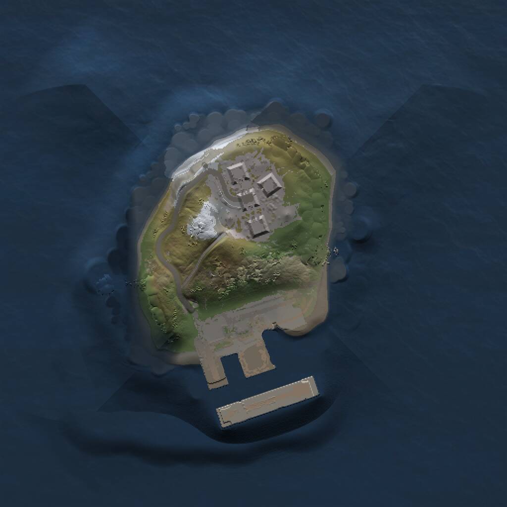 Rust Map: Procedural Map, Size: 1000, Seed: 2343, 3 Monuments