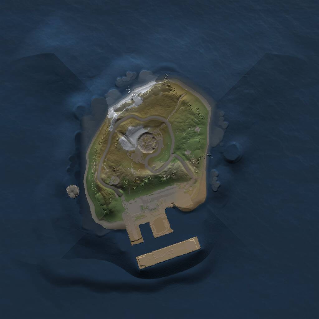 Rust Map: Procedural Map, Size: 1000, Seed: 2343, 3 Monuments