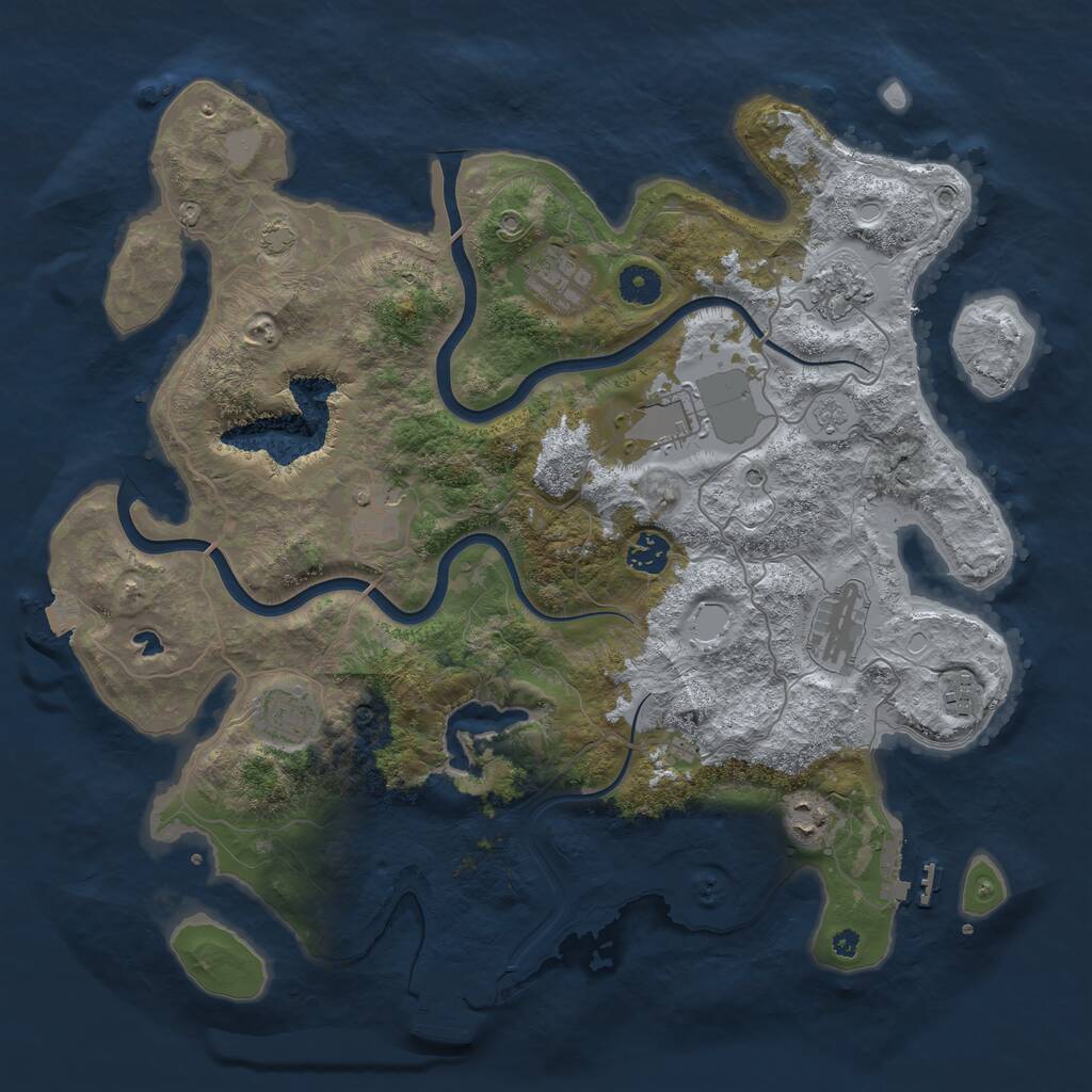 Rust Map: Procedural Map, Size: 4000, Seed: 1668656087, 15 Monuments