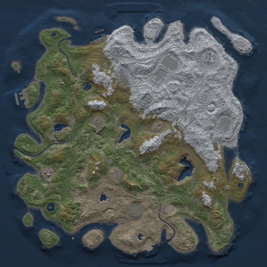Rust Map: Procedural Map, Size: 4580, Seed: 9202021, 16 Monuments