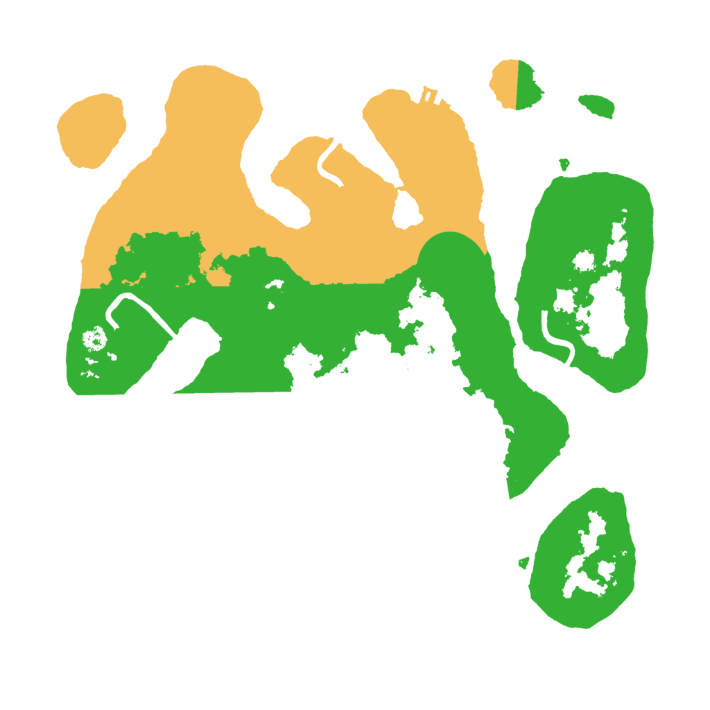 Biome Rust Map: Procedural Map, Size: 3000, Seed: 439074