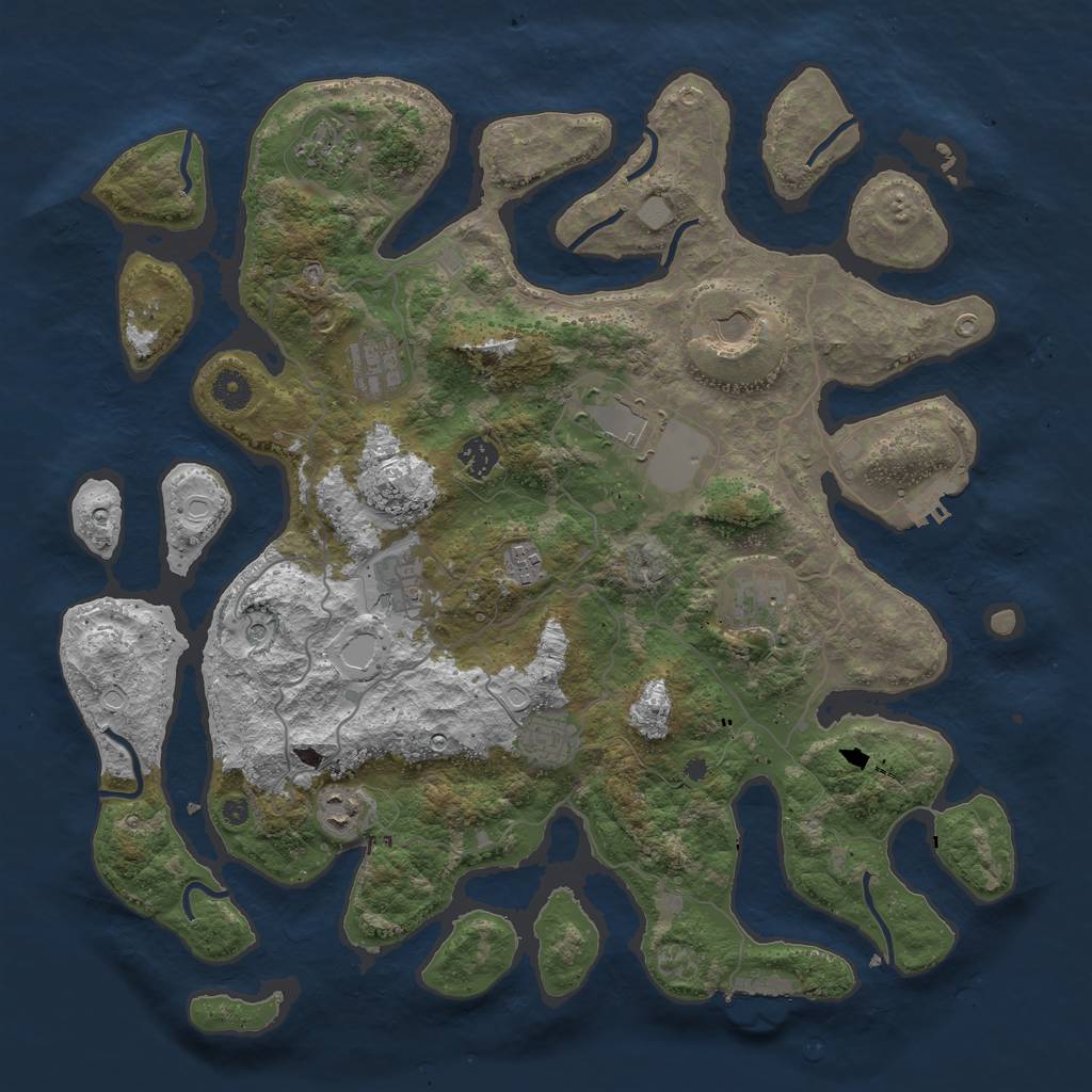 Rust Map: Procedural Map, Size: 4200, Seed: 20211202, 18 Monuments