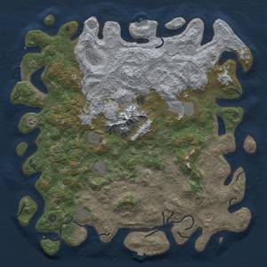 Thumbnail Rust Map: Procedural Map, Size: 5000, Seed: 666666, 18 Monuments
