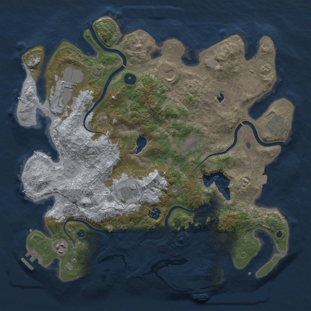 Rust Map: Procedural Map, Size: 4000, Seed: 315, 15 Monuments