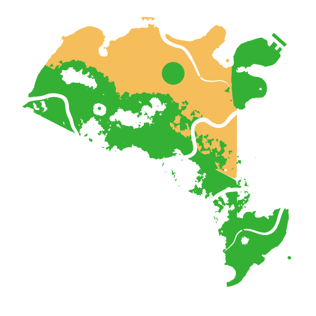 Biome Rust Map: Procedural Map, Size: 3700, Seed: 2100200204