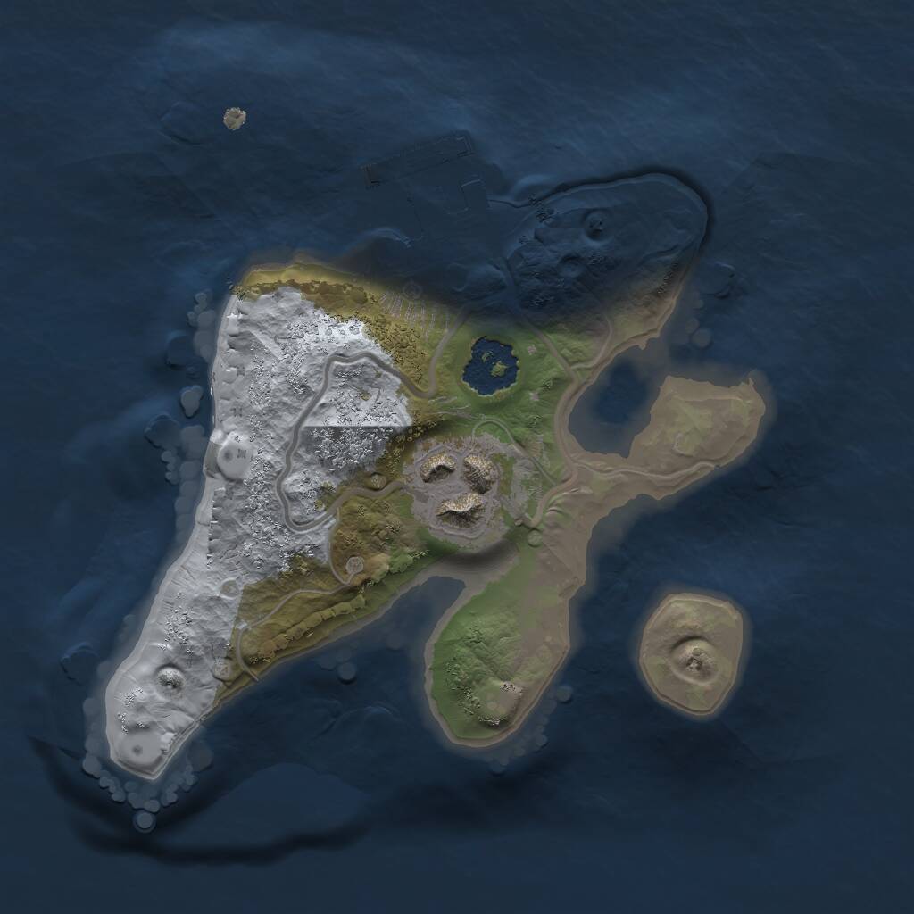 Rust Map: Procedural Map, Size: 1660, Seed: 86534534, 3 Monuments