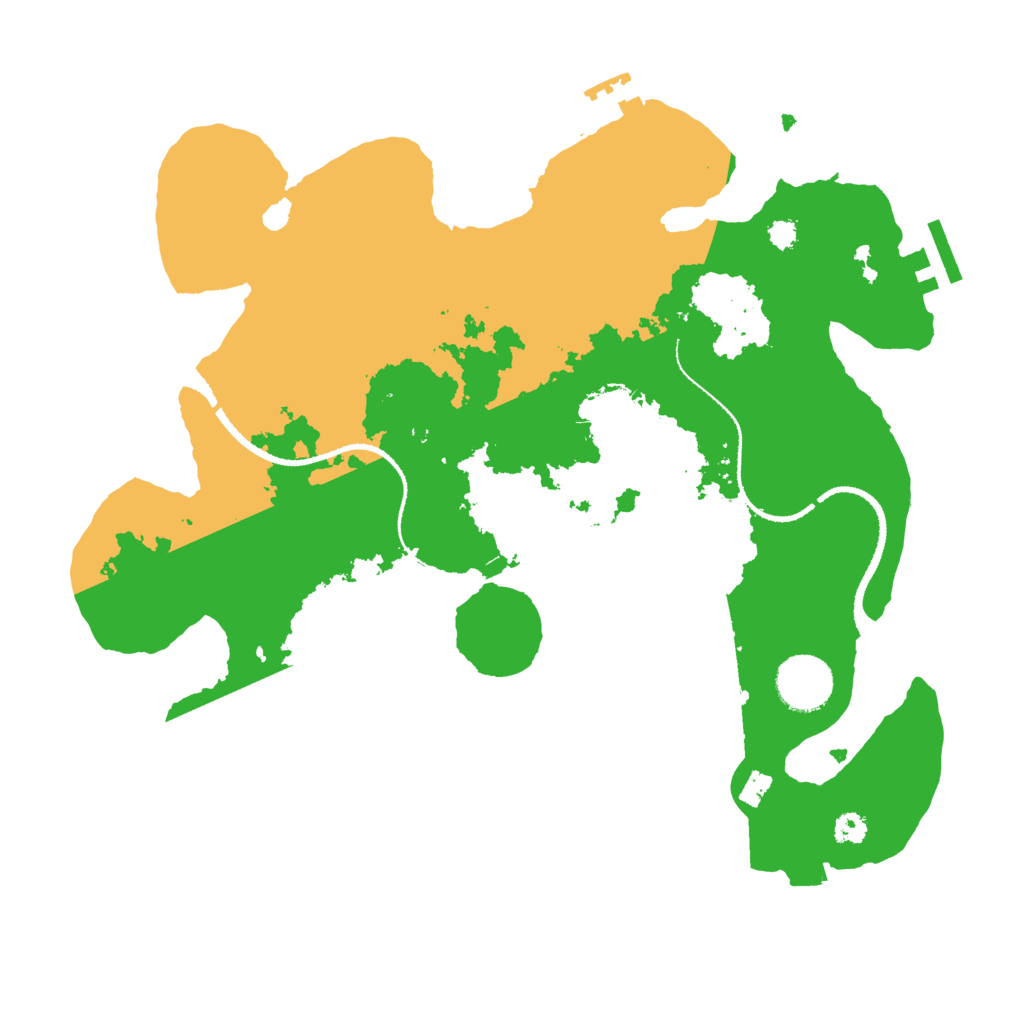 Biome Rust Map: Procedural Map, Size: 3200, Seed: 62301235