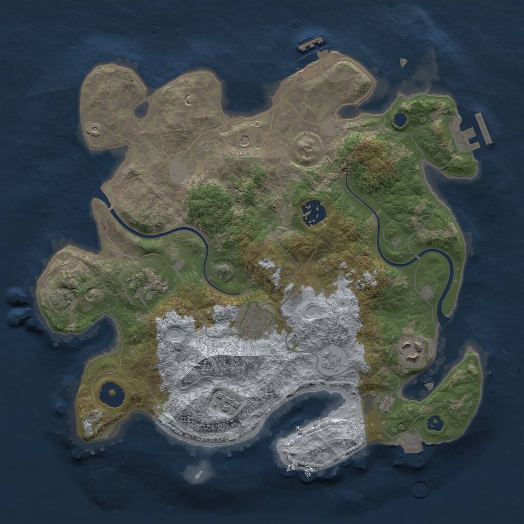 Rust Map: Procedural Map, Size: 3200, Seed: 62301235, 11 Monuments
