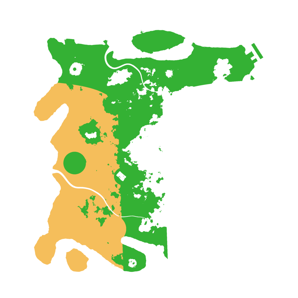 Biome Rust Map: Procedural Map, Size: 3500, Seed: 35300