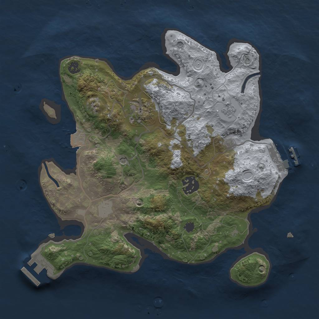 Rust Map: Procedural Map, Size: 2700, Seed: 42069, 9 Monuments