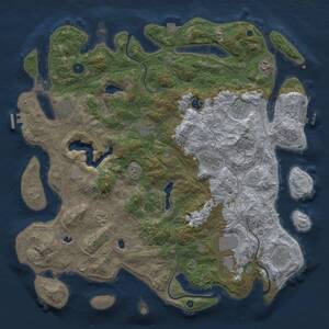 Thumbnail Rust Map: Procedural Map, Size: 4500, Seed: 123654789, 15 Monuments