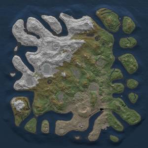 Thumbnail Rust Map: Procedural Map, Size: 4500, Seed: 465063288, 19 Monuments