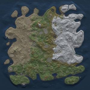 Rust Map: Procedural Map, Size: 4500, Seed: 6562, 19 Monuments