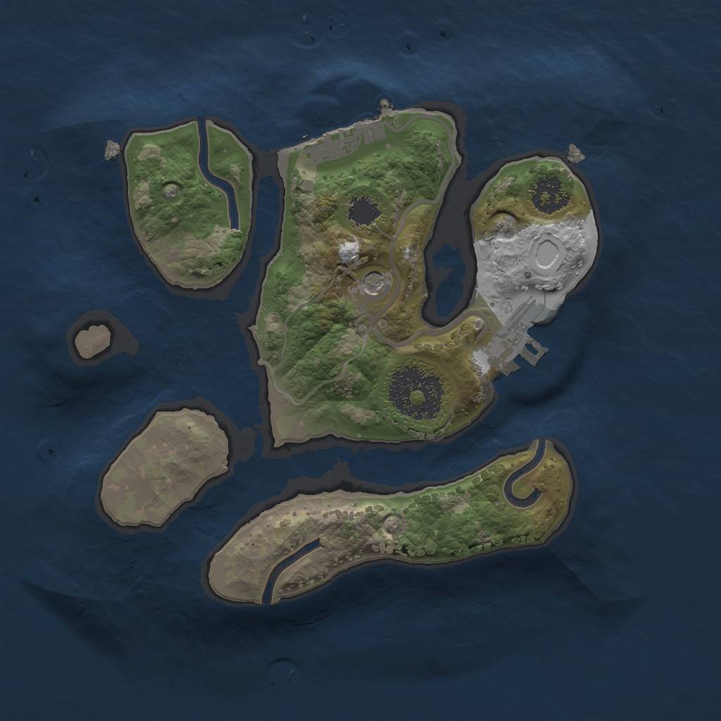 Rust Map: Procedural Map, Size: 2000, Seed: 63006611, 8 Monuments