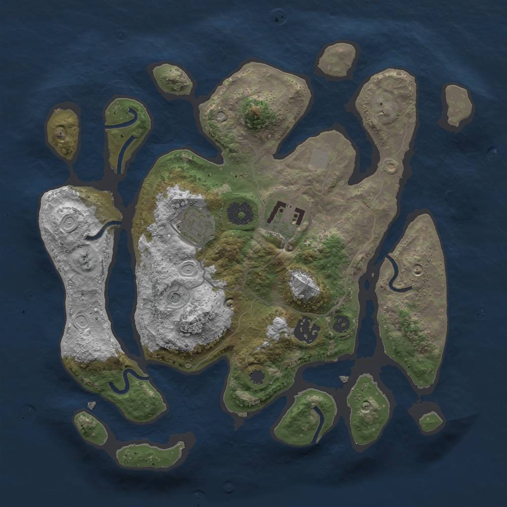 Rust Map: Procedural Map, Size: 3000, Seed: 20211202, 9 Monuments