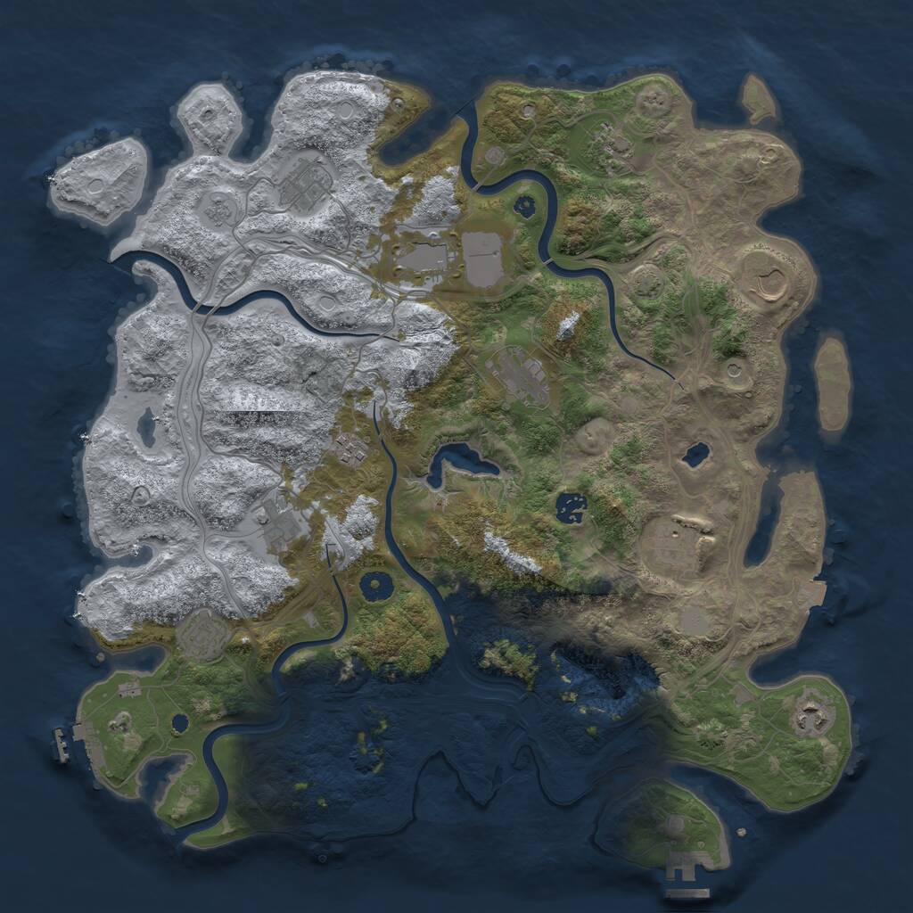 Rust Map: Procedural Map, Size: 4250, Seed: 29060, 17 Monuments