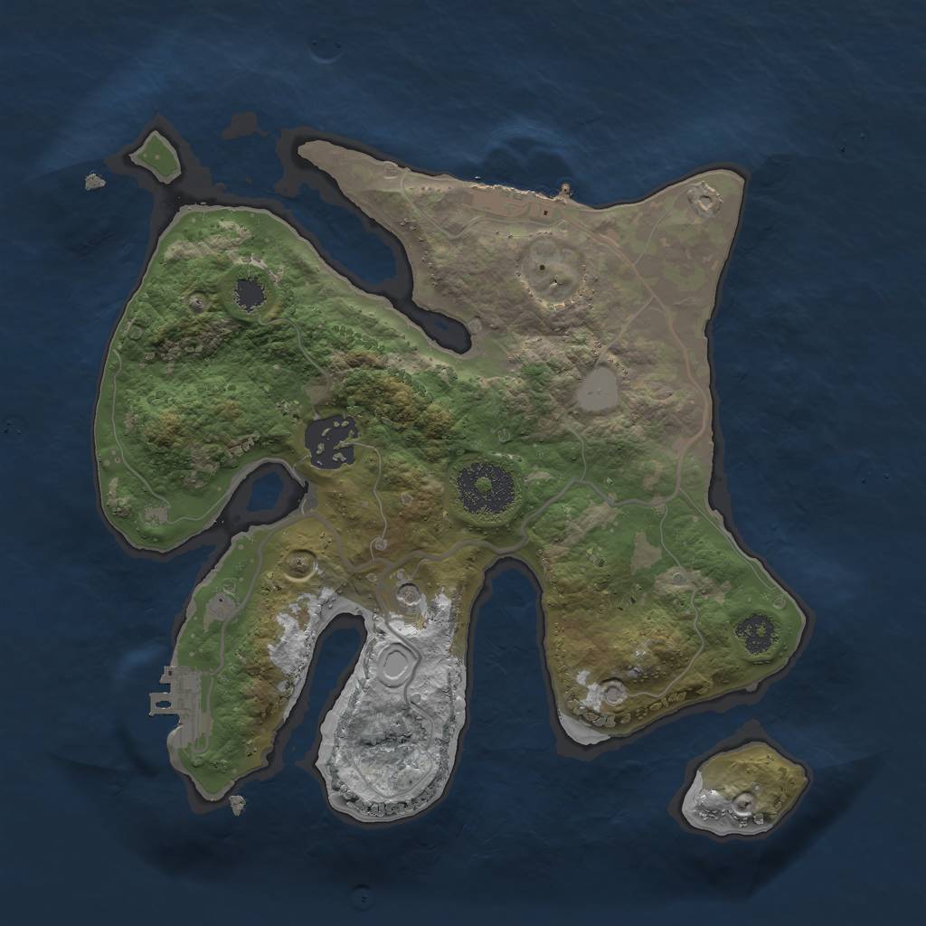 Rust Map: Procedural Map, Size: 2500, Seed: 63086301, 9 Monuments