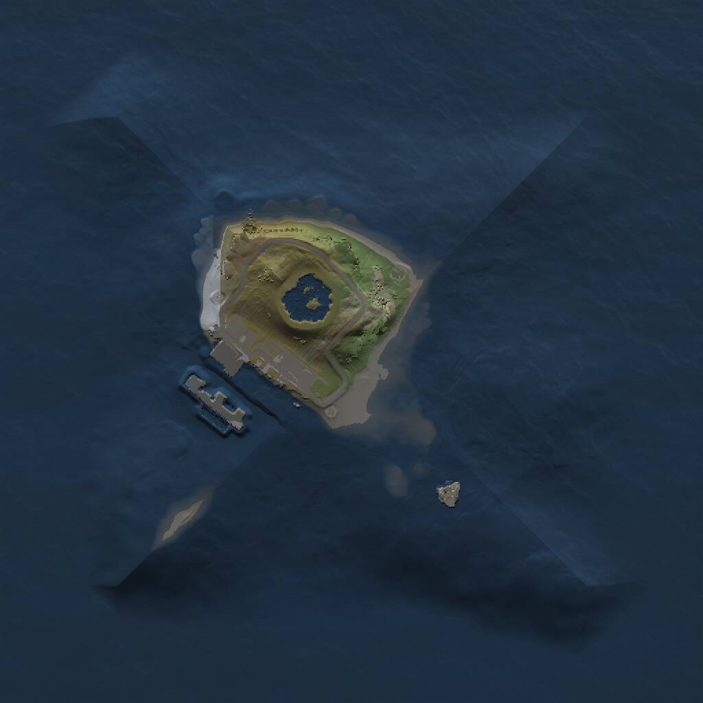 Rust Map: Procedural Map, Size: 1500, Seed: 998, 2 Monuments