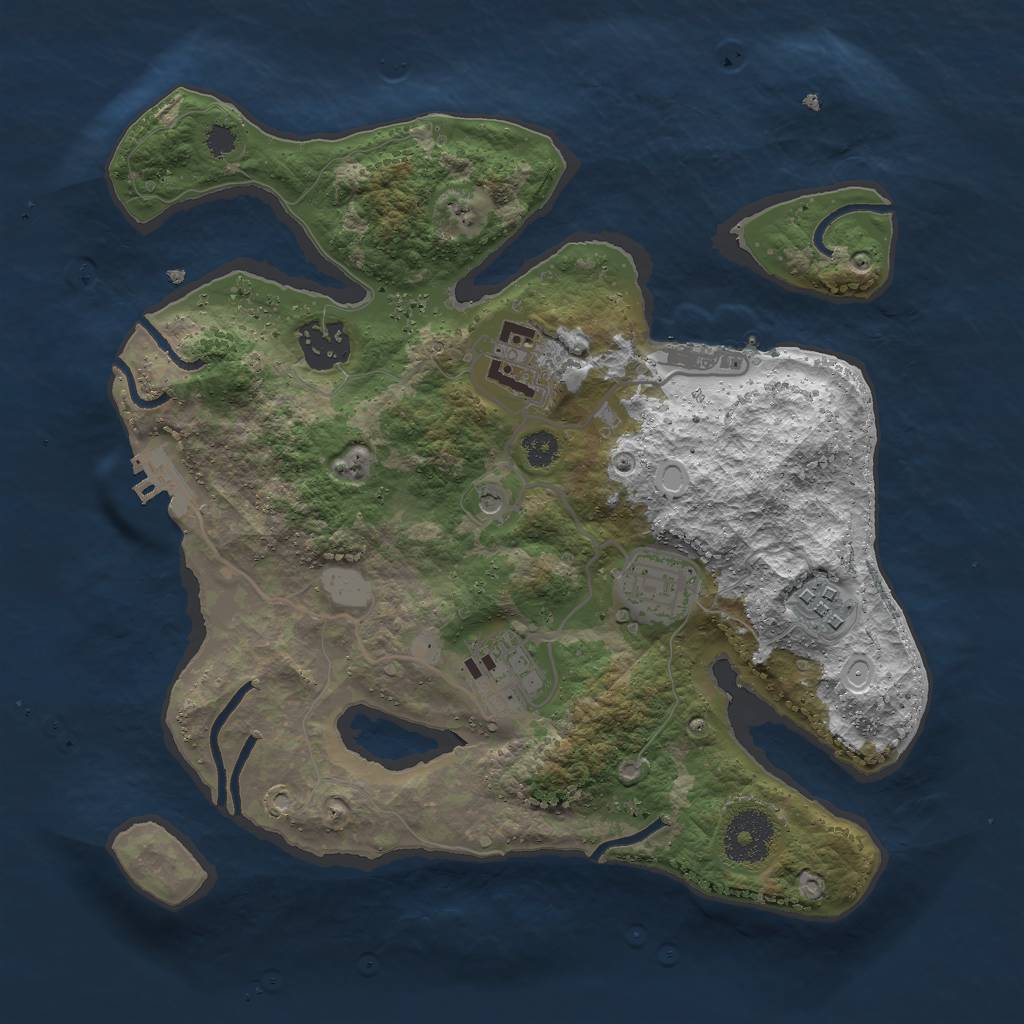 Rust Map: Procedural Map, Size: 3000, Seed: 23554659, 13 Monuments