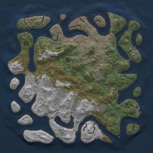 Thumbnail Rust Map: Procedural Map, Size: 4500, Seed: 1041181120, 17 Monuments