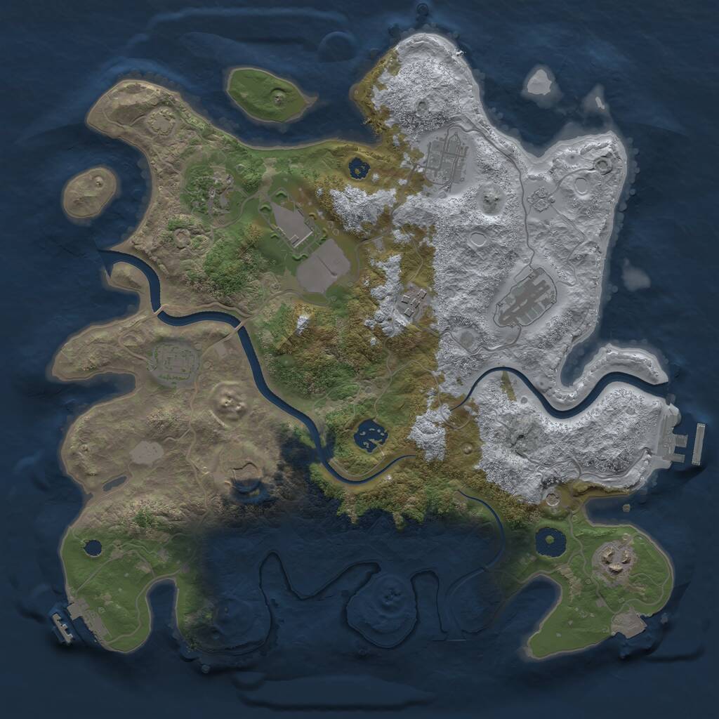 Rust Map: Procedural Map, Size: 3500, Seed: 2021120225, 15 Monuments