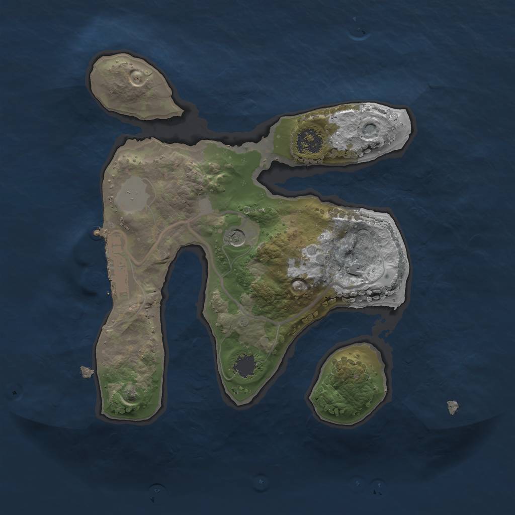 Rust Map: Procedural Map, Size: 2000, Seed: 25092, 7 Monuments