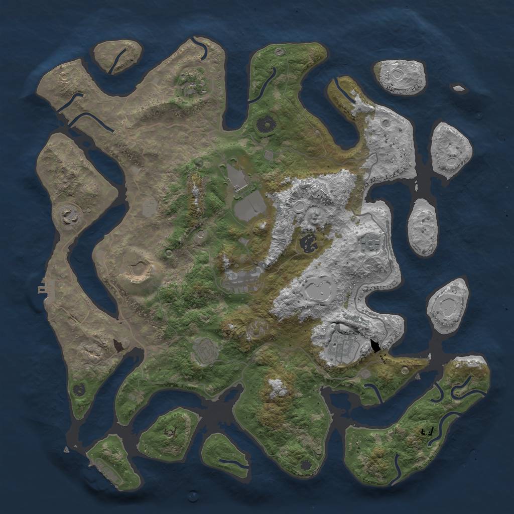 Rust Map: Procedural Map, Size: 4250, Seed: 15573, 17 Monuments