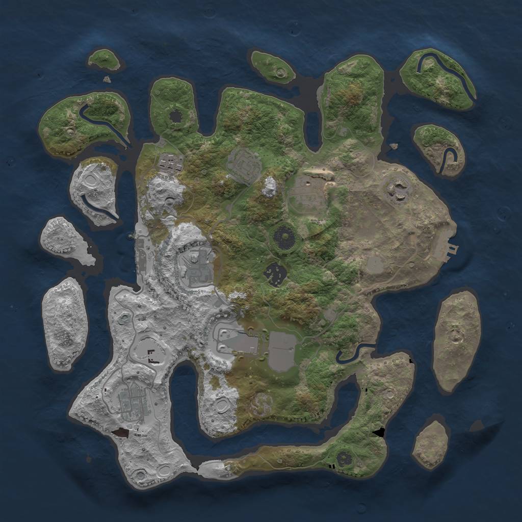 Rust Map: Procedural Map, Size: 3500, Seed: 12022021, 15 Monuments