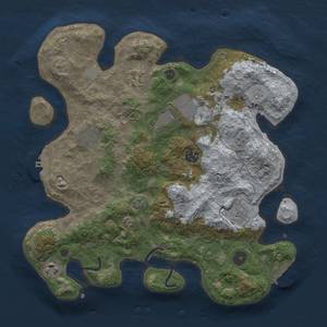 Thumbnail Rust Map: Procedural Map, Size: 3500, Seed: 673499291, 15 Monuments