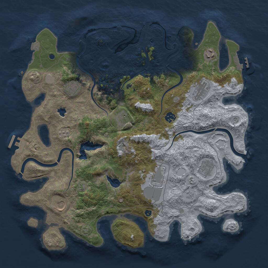 Rust Map: Procedural Map, Size: 4000, Seed: 356735, 15 Monuments