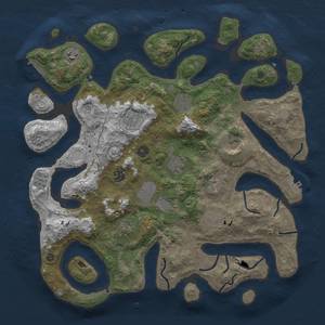 Thumbnail Rust Map: Procedural Map, Size: 4100, Seed: 1106514995, 18 Monuments