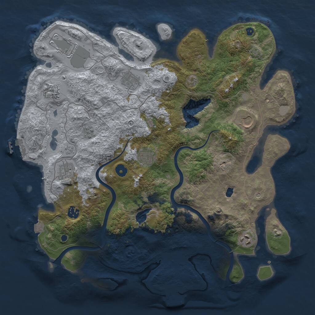 Rust Map: Procedural Map, Size: 4000, Seed: 1959142049, 15 Monuments
