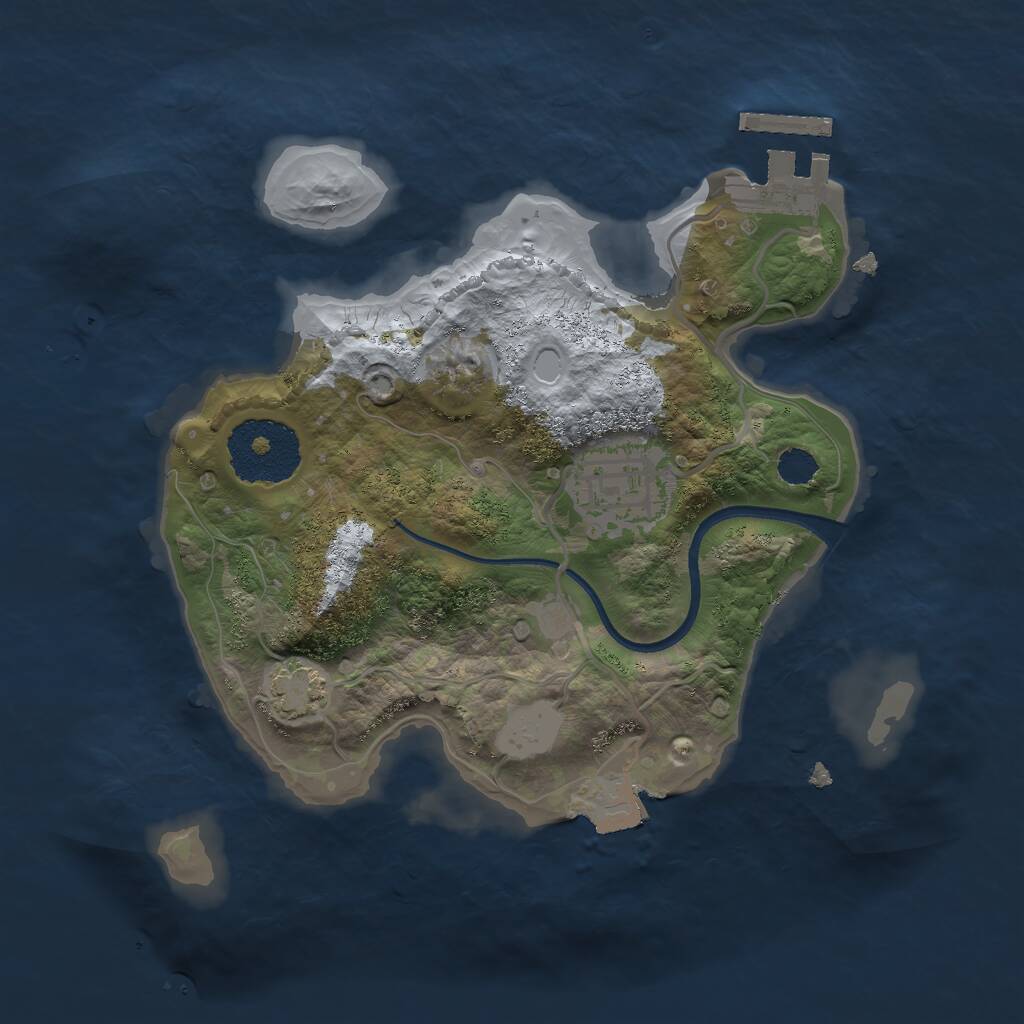 Rust Map: Procedural Map, Size: 2234, Seed: 131334, 4 Monuments