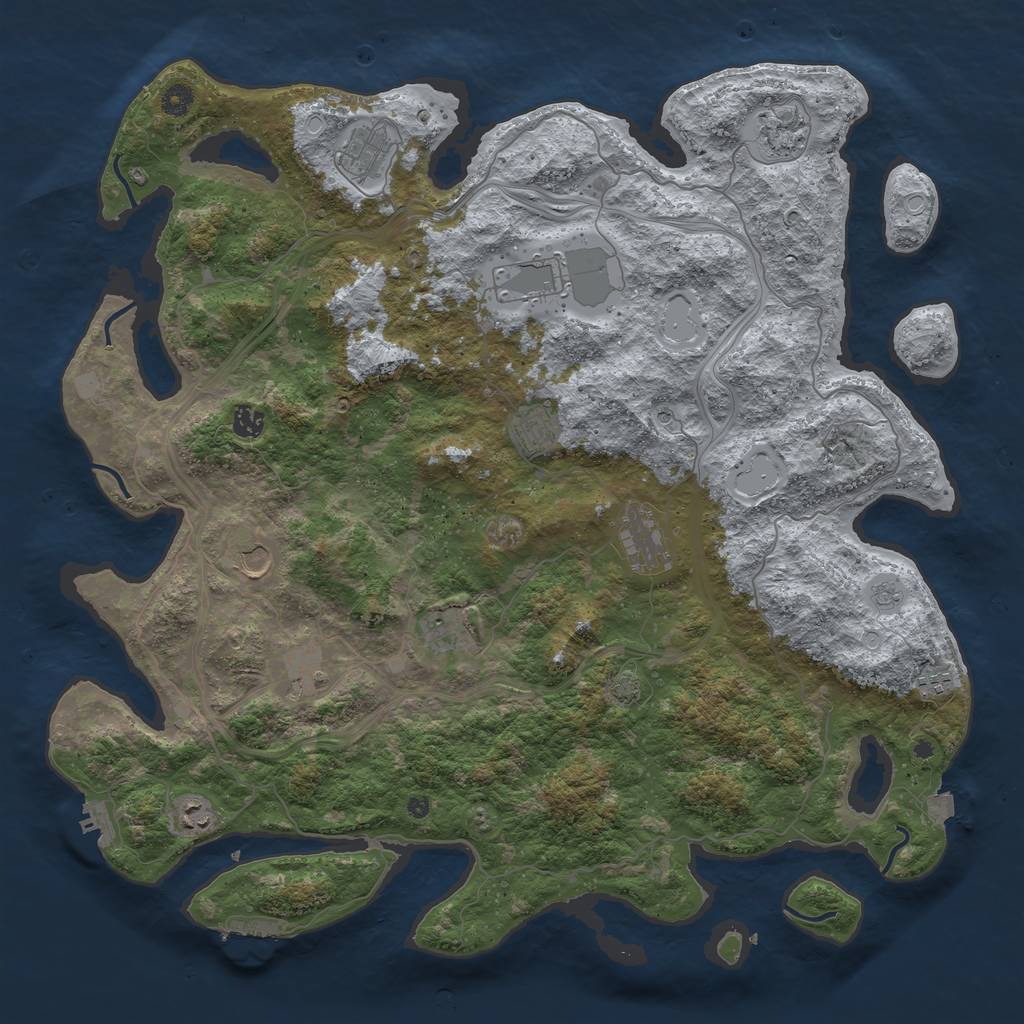 Rust Map: Procedural Map, Size: 4700, Seed: 6546452, 19 Monuments