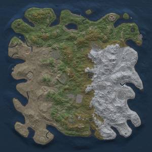 Thumbnail Rust Map: Procedural Map, Size: 4500, Seed: 664119039, 19 Monuments