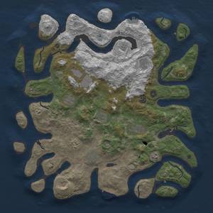 Thumbnail Rust Map: Procedural Map, Size: 4500, Seed: 961189275, 19 Monuments