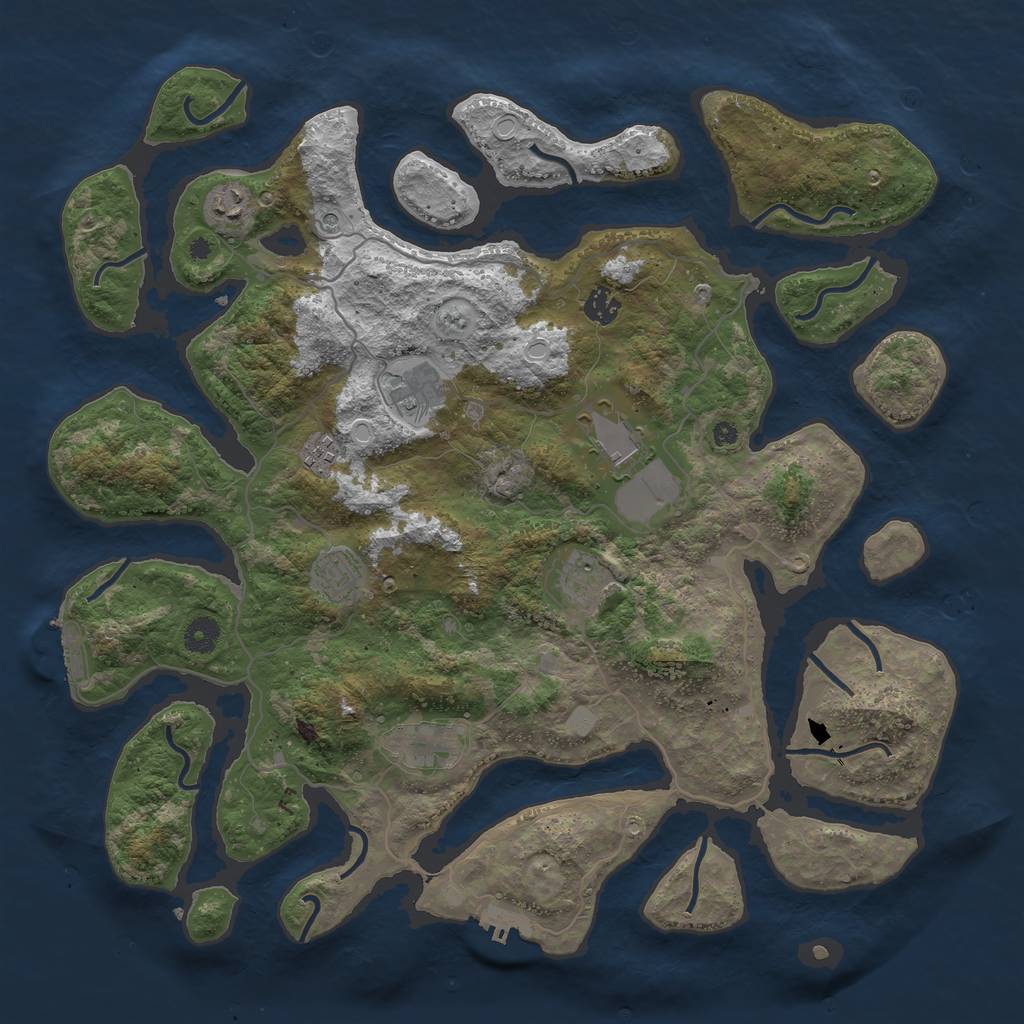 Rust Map: Procedural Map, Size: 4250, Seed: 2462452, 16 Monuments