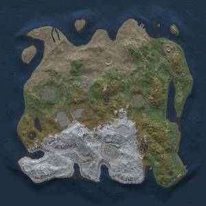 Thumbnail Rust Map: Procedural Map, Size: 3550, Seed: 583745209, 15 Monuments