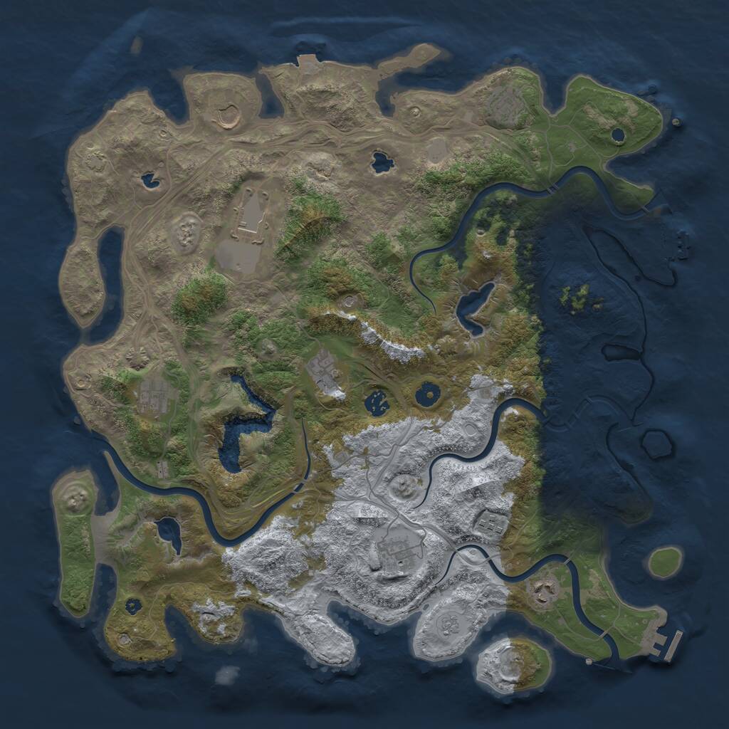 Rust Map: Procedural Map, Size: 4500, Seed: 324414, 15 Monuments