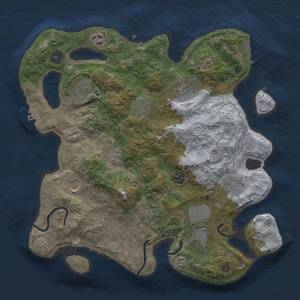 Thumbnail Rust Map: Procedural Map, Size: 3500, Seed: 344782660, 18 Monuments