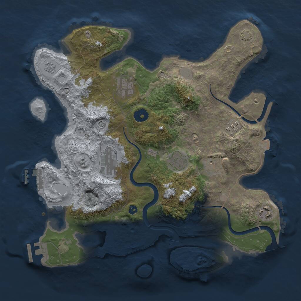 Rust Map: Procedural Map, Size: 3250, Seed: 210919, 12 Monuments