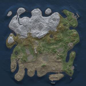 Thumbnail Rust Map: Procedural Map, Size: 3500, Seed: 1229127549, 14 Monuments