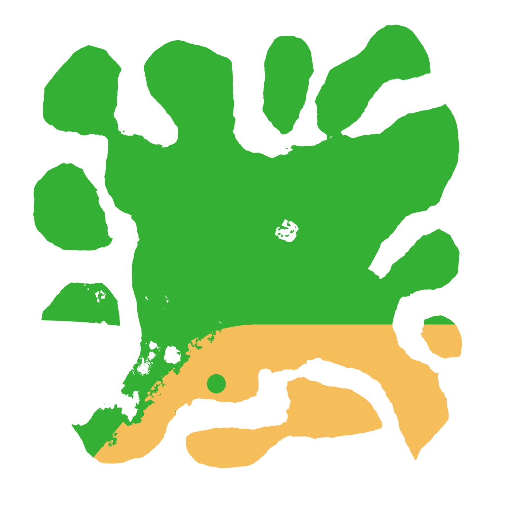 Biome Rust Map: Barren, Size: 3500, Seed: 61