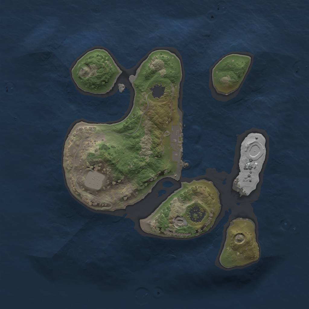 Rust Map: Procedural Map, Size: 1900, Seed: 420, 6 Monuments