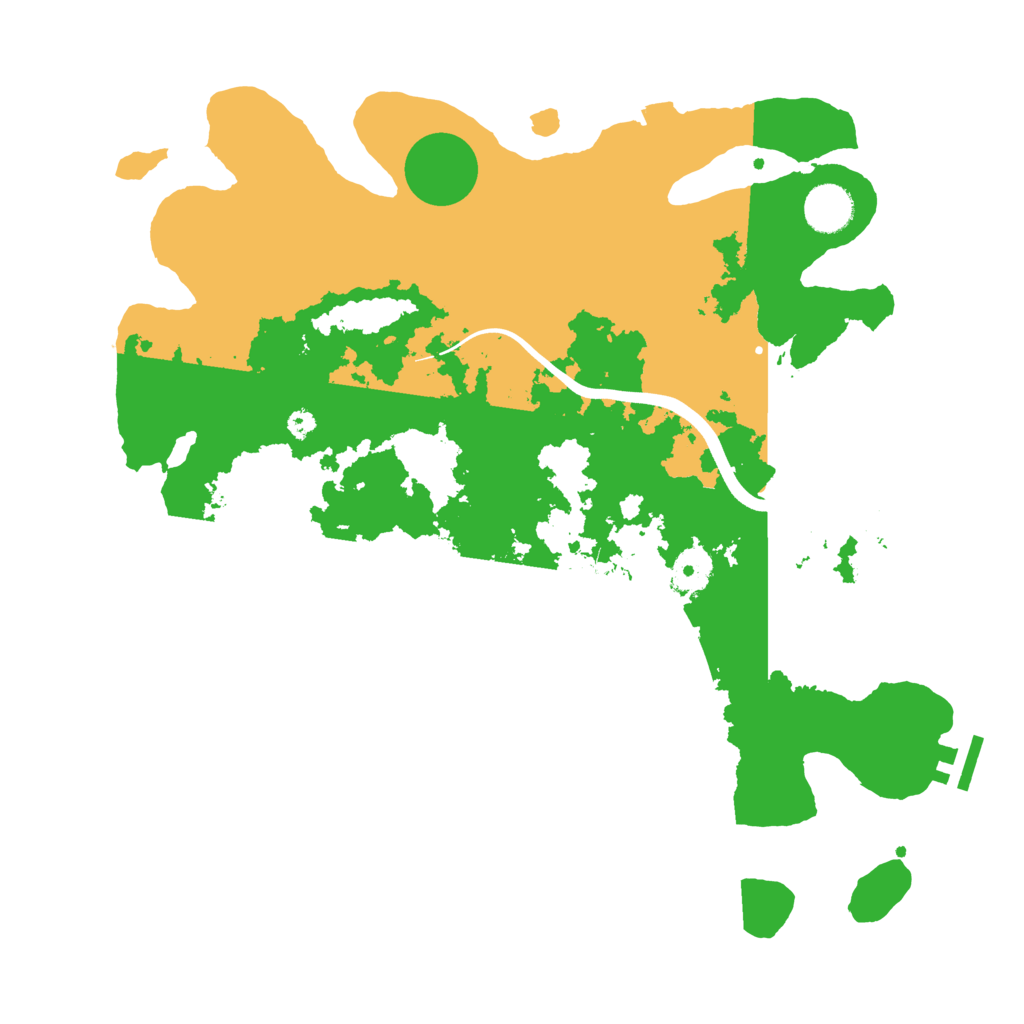 Biome Rust Map: Procedural Map, Size: 3700, Seed: 22735